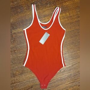 Wild Fable Retro Wrestling Stripes Bodysuit,  NWT Sz Vary